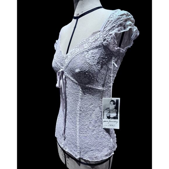 Ann Ferriday VTG Lace Sweetheart Fairy Top S - Picture 2 of 4